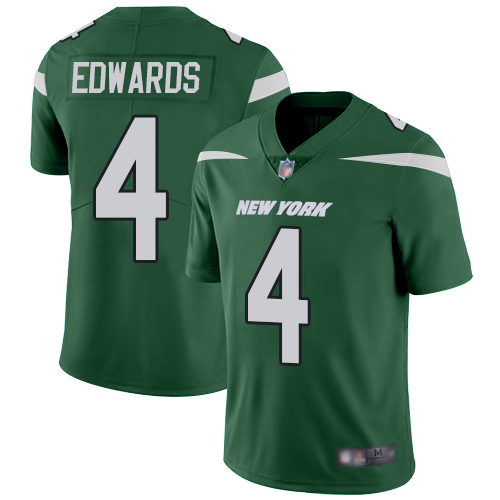 New York Jets Limited Green Youth Lac Edwards Home Jersey NFL Football #4 Vapor Untouchable